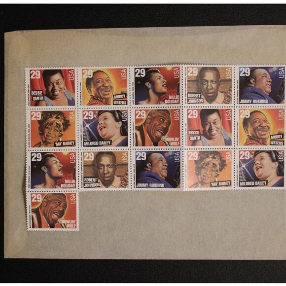 1994 US Stamps – Jazz Singers Pane of 16 – Scott #2811–2816 – Mint Never Hinged - Picture 1 of 1